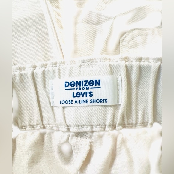 Denizen Levis Shorts Loose A-Line Womens White Denim, Size 12 / 31 - Picture 3 of 9